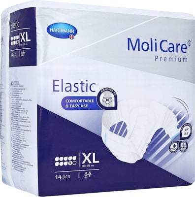 MoliCare Premium Slip Elastic Πάνες Ακράτειας Νύχτας XLarge 9 Σταγόνων 14τμχ REF:165574 Hartmann